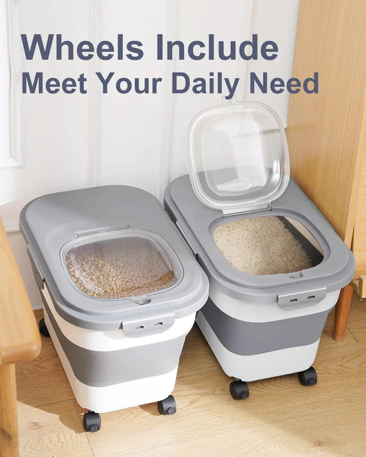 Foldable Rolling Food Storage Container
