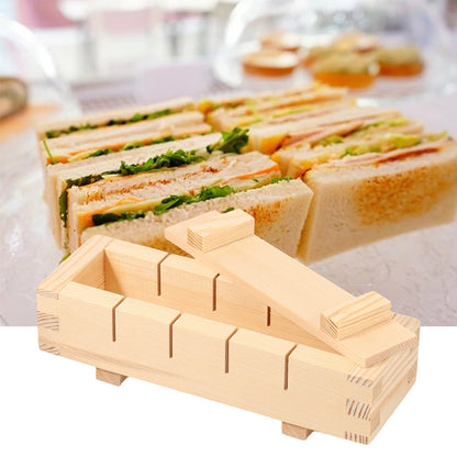 Handcrafted wooden sushi maker press mold