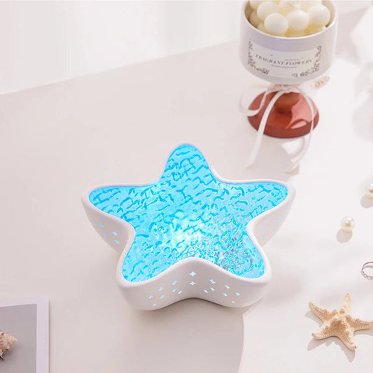 Starfish ocean wave night light projector