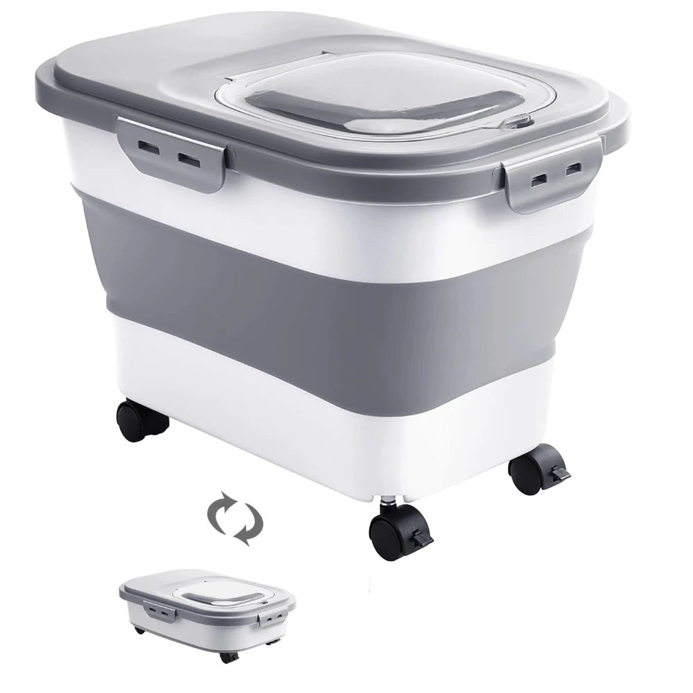 Foldable large capacity food storage container