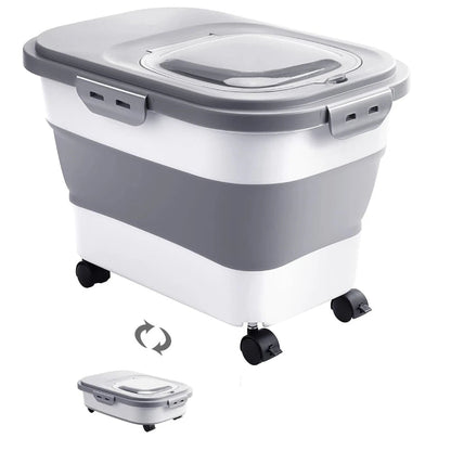 Foldable large capacity food storage container