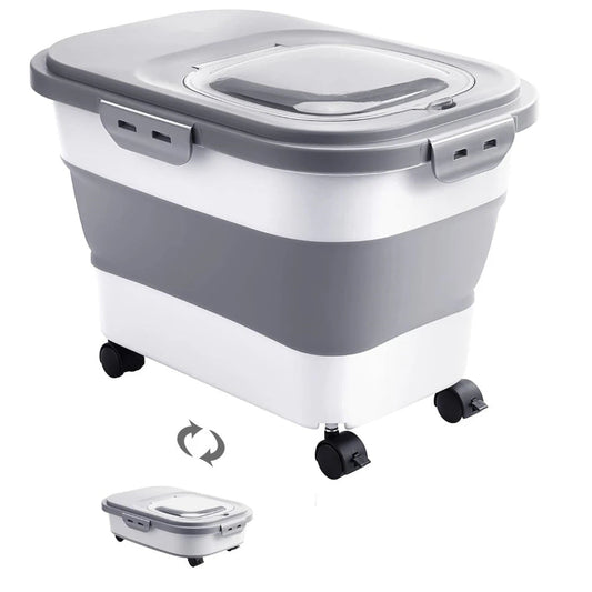 Foldable large capacity food storage container