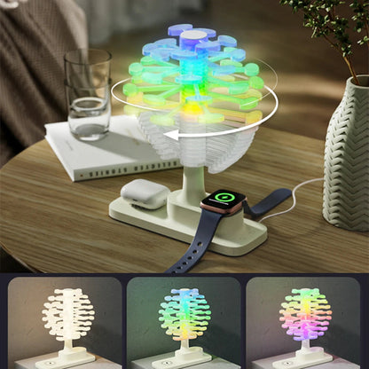 Spiral Tree Table Lamp with Wireless Charger