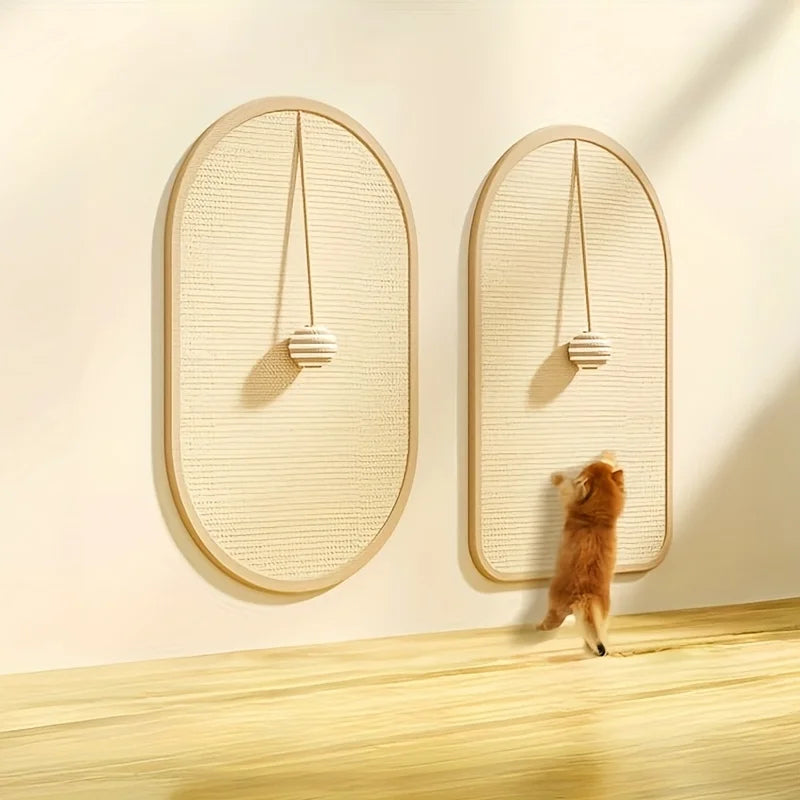 Sisal 3 in 1 wall mounted cat scratch pad
