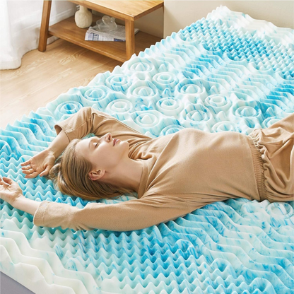 Premium cooling egg crate foam mattress topper