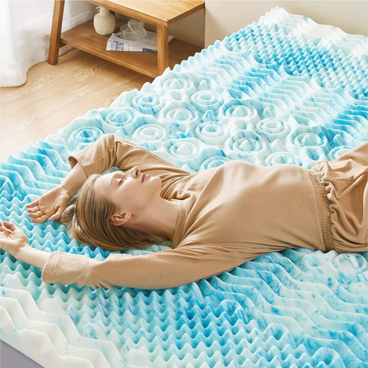 Premium cooling egg crate foam mattress topper