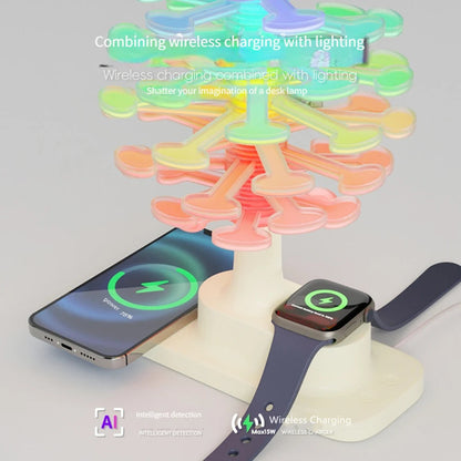 Spiral Tree Table Lamp with Wireless Charger