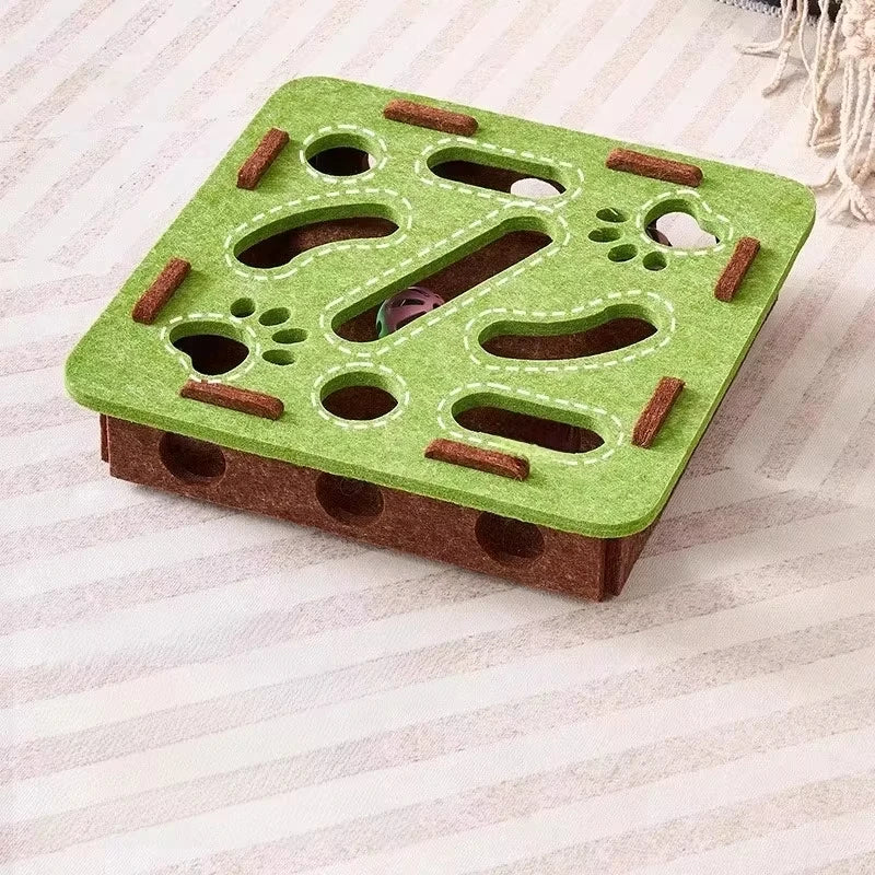 Felt interactive cat puzzle toy box