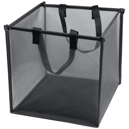 Foldable mesh laundry hamper with handles