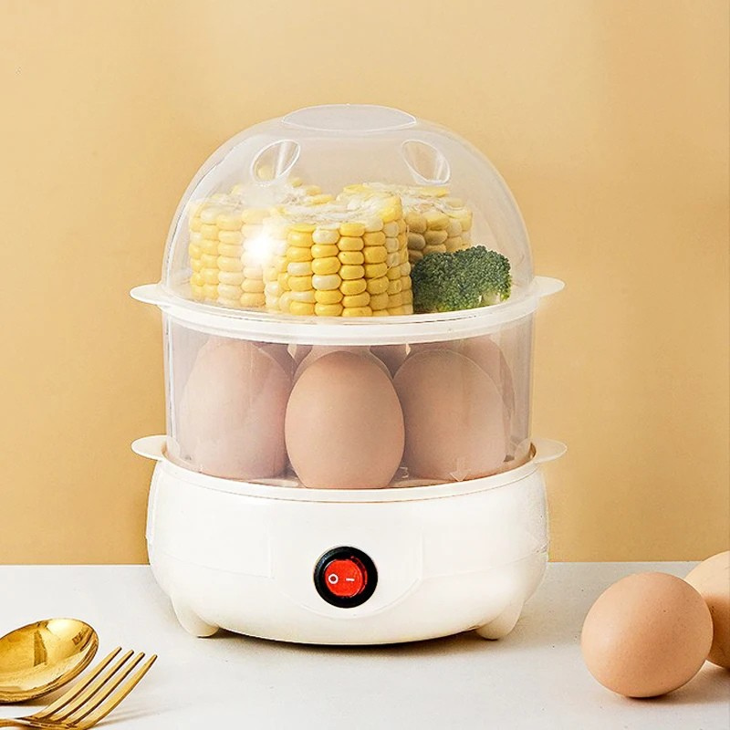 Double layer multifunctional electric egg cooker