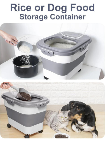 Foldable Rolling Food Storage Container