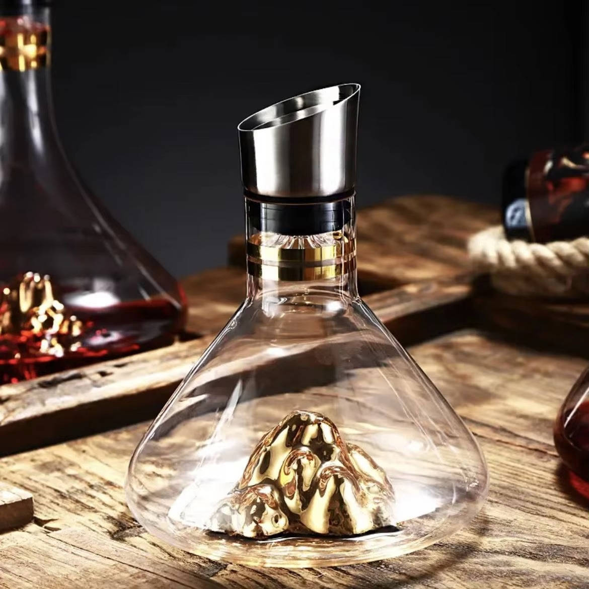Crystal Glass Wine Decanter & Aerator