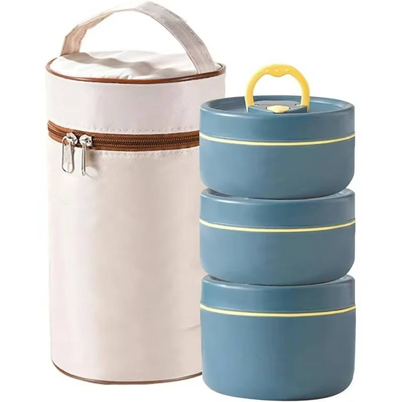 Stainless steel insulated lunch box food container set