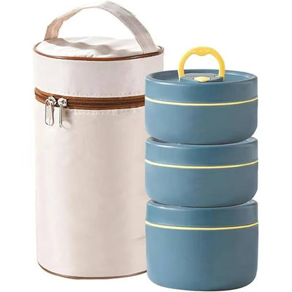 Stainless steel insulated lunch box food container set