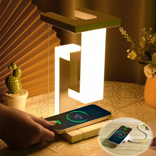 Floating lamp with wireless charger