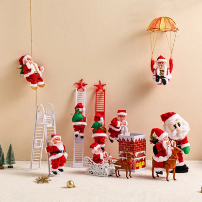 Climbing Santa holiday display toy
