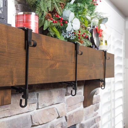 Adjustable Fireplace Stocking & Garland Hanger Set