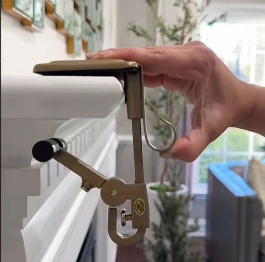Adjustable Fireplace Stocking & Garland Hanger Set