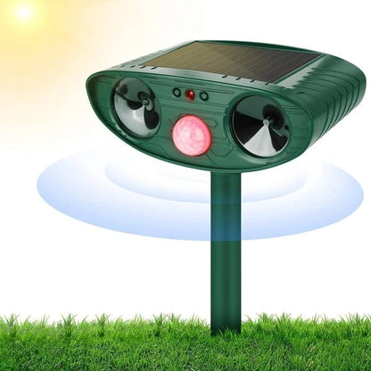 Ultrasonic woodpecker repellent device