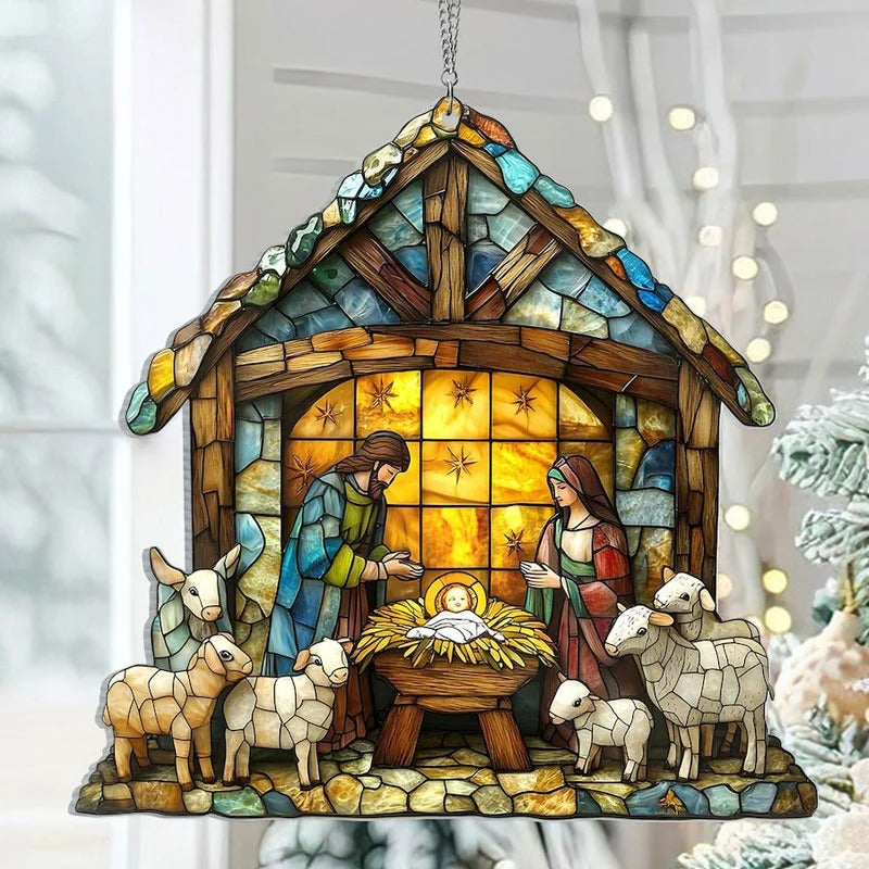 Nativity scene suncatcher