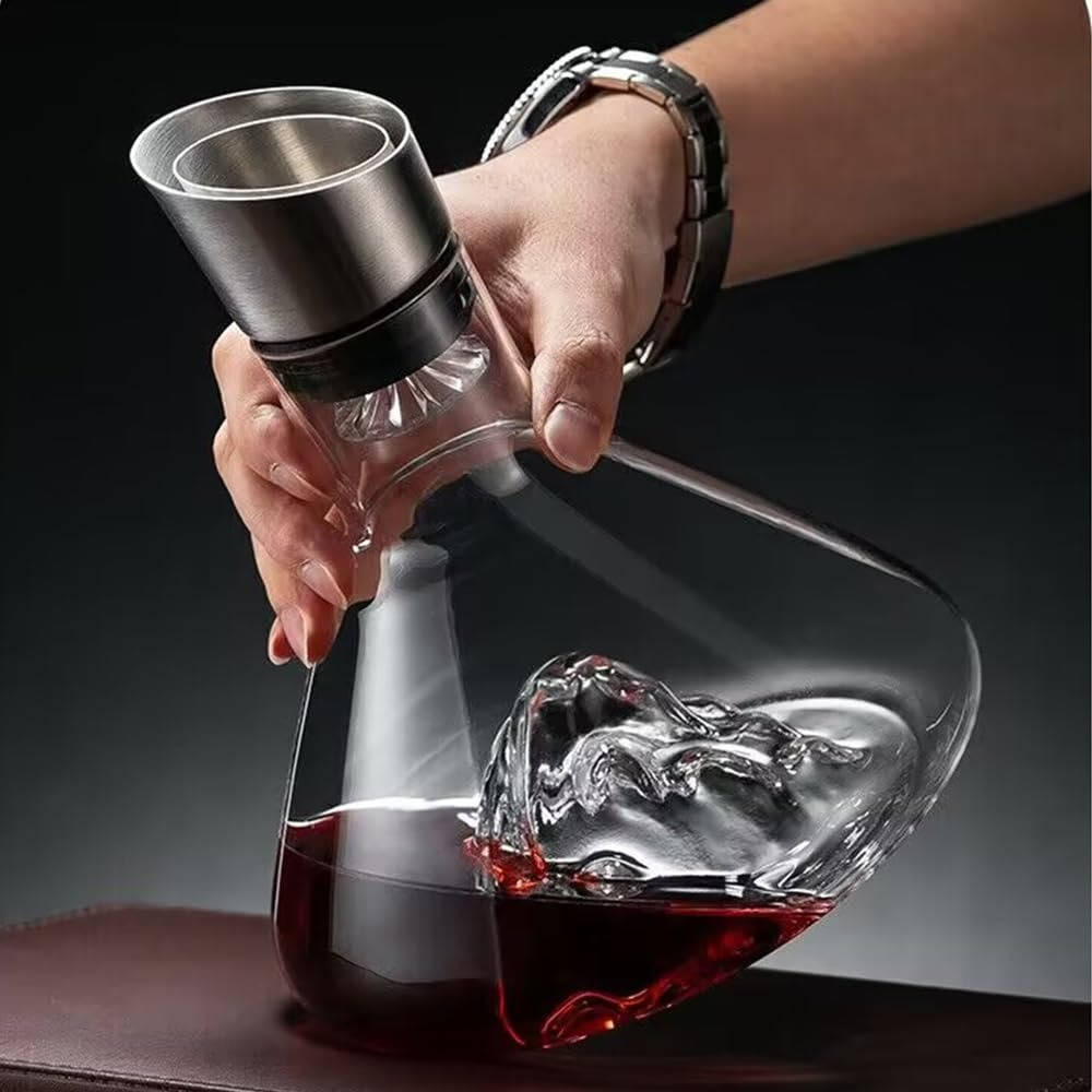 Crystal Glass Wine Decanter & Aerator