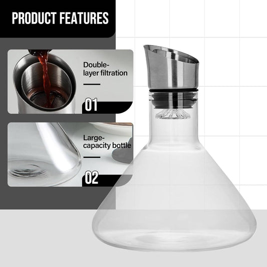 Crystal Glass Wine Decanter & Aerator