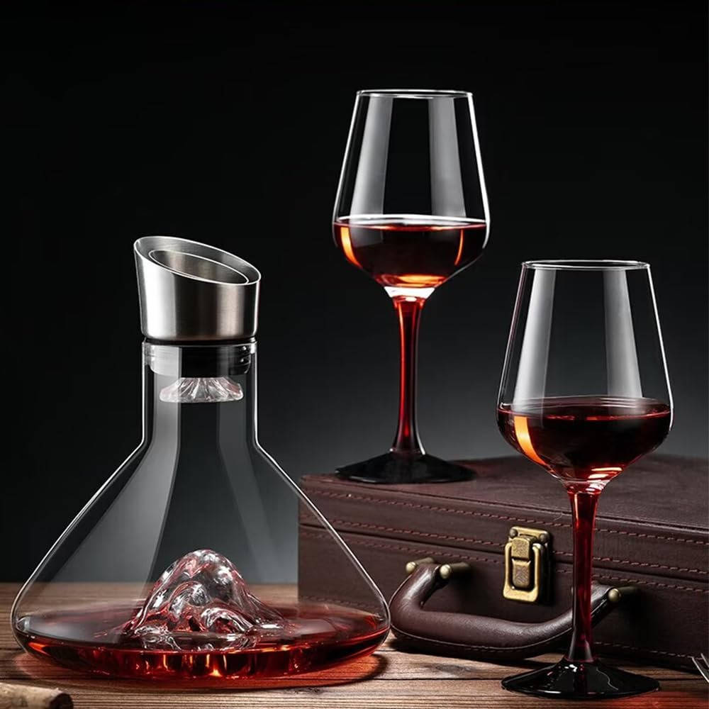 Crystal Glass Wine Decanter & Aerator
