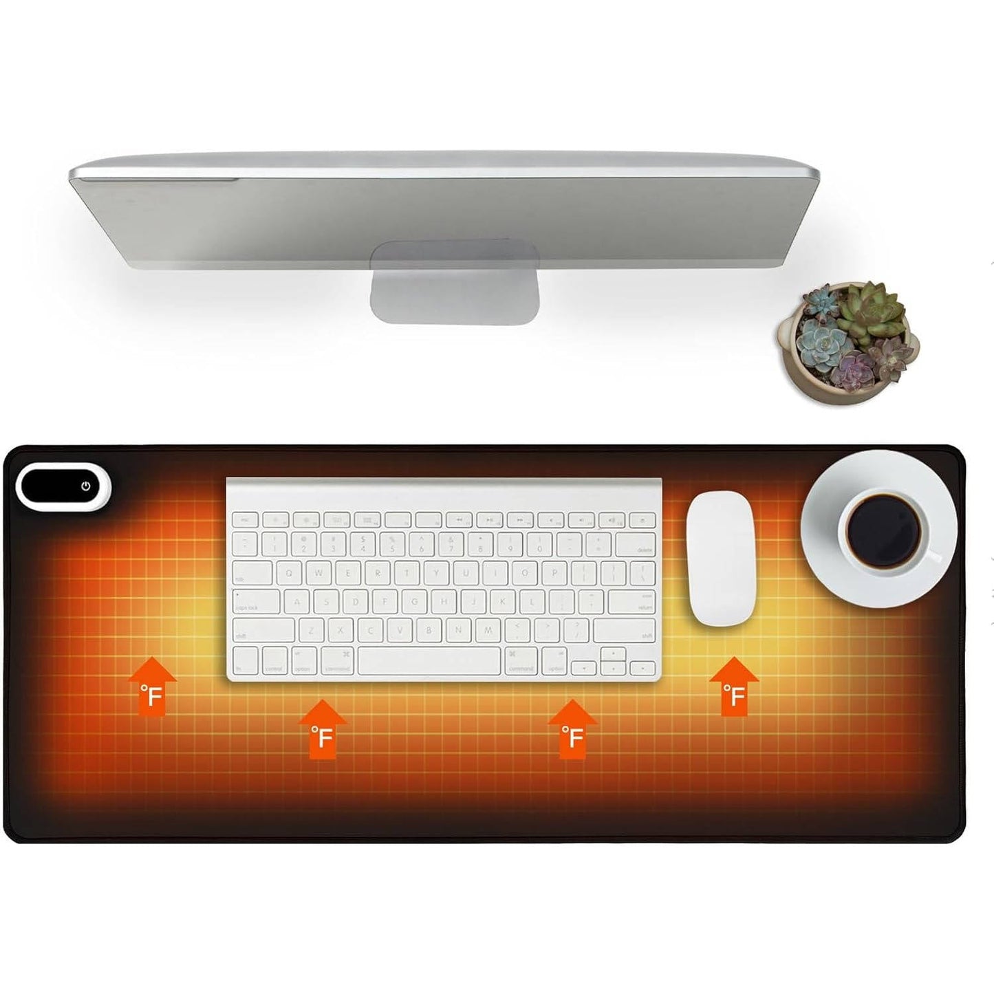Heated desk and mouse pad