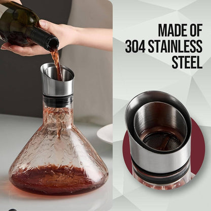 Crystal Glass Wine Decanter & Aerator