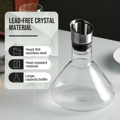 Crystal Glass Wine Decanter & Aerator