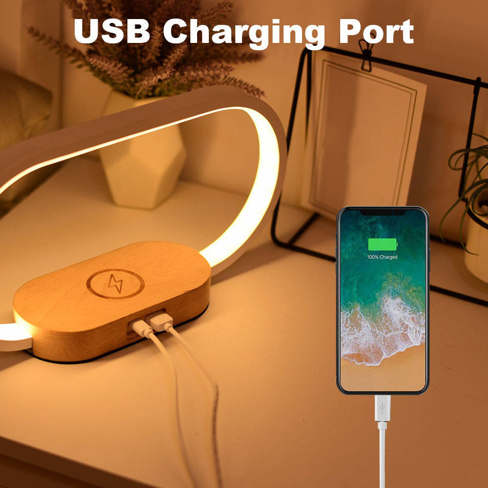 Wireless Charging Alarm Clock with Night Light