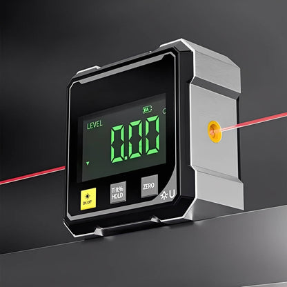 Digital angle gauge with laser