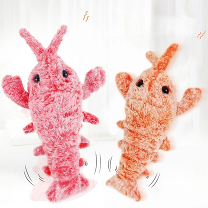 Electric jumping shrimp pet toy